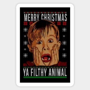 MERRY CHRISTMAS YA FILTHY ANIMAL Sticker